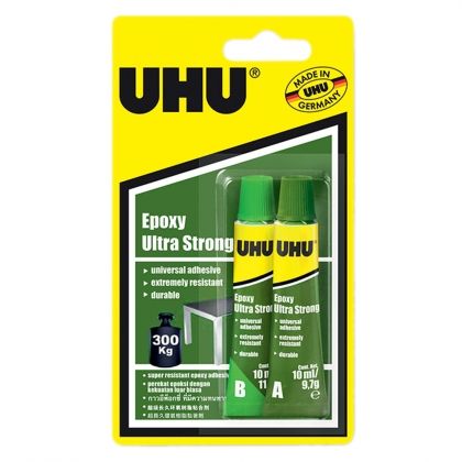 Epoxy Glue - UHU Epoxy Ultra Strong 2x10ml (blister)170kg.