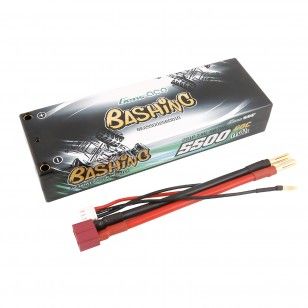Gens ace 5500mAh 2S 7.4V 60C HardCase RC 10# car Lipo battery pack with T-plug