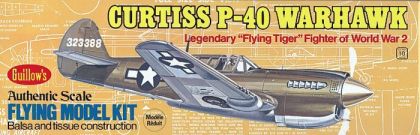 Гуменомоторен самолет Curtiss P-40 Warhawk/419мм/