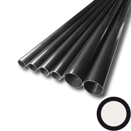 Carbon round tube ± 45°, wound, 3k-PW (Ø 16 / 14) x 1000 mm