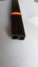 Square carbon profile 8,0 x 1000 mm, inner round hole O 6,5 mm