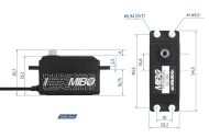 MIBO 1/10 Onroad Low Profile (0.074s/14kg/8.4V) Coreless Servo