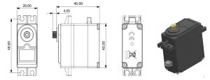 SERVO S150MH 25T/JR 15 kg.
