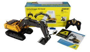 Excavator with Metal Bucket 16-Channel 1/18 RTR